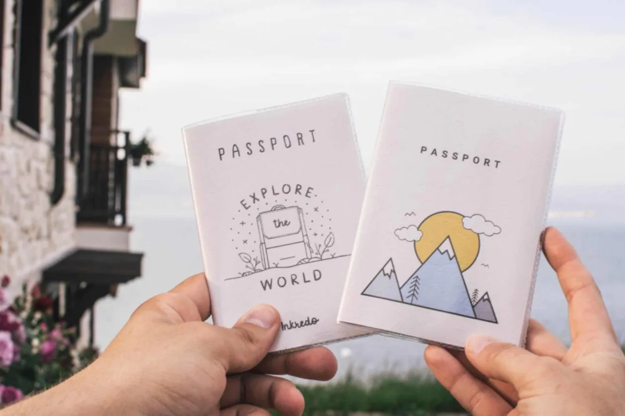 two passport covers